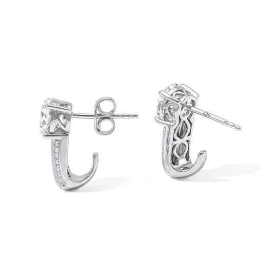 D'Joy Moissanit Ohrringe 925 Silber Rhodiniert ca. 2,78 ct.