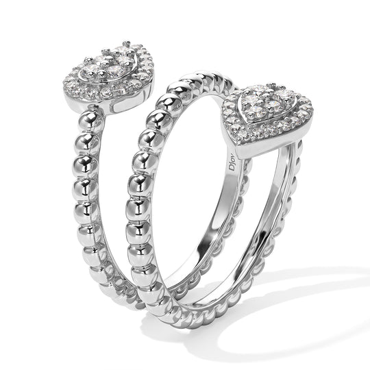 D'Joy Moissanit Ring 925 Silber Rhodiniert (Größe 21.00) ca. 0,55 ct