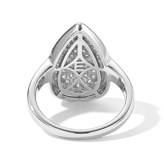 EVER TRUE Weißer Zirkonia Ring Nickelfreies Messing Rhodiniert (Größe 16.00)