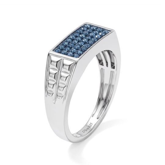 D'Joy Natürlicher Champagner Diamant Ring 925 Silber 750 Roségold vermeil (Größe 16.00) ca. 0,25 ct