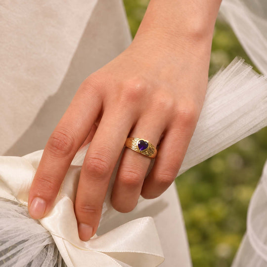 EVER TRUE Afrikanischer Amethyst Ring Reine Bronze (Größe 18.00) ca. 1,12 ct