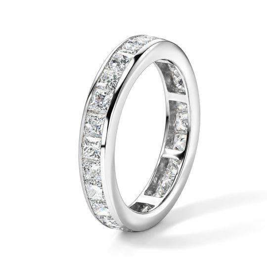 LUXURIANT DIAMOND - Lab Grown Diamant SI-GH Ring 925 Silber Rhodiniert (Größe 18.00) ca. 3,53 ct