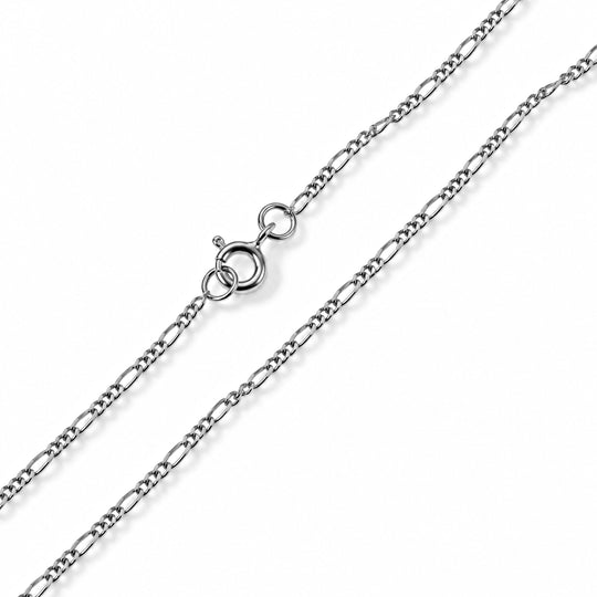 Figarokette, 925 Silber 750 vergoldet, ca. 45 cm