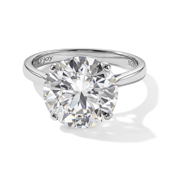 VS Moissanit Ring 925 Silber Rhodiniert (Größe 19.00) ca. 6,00 ct