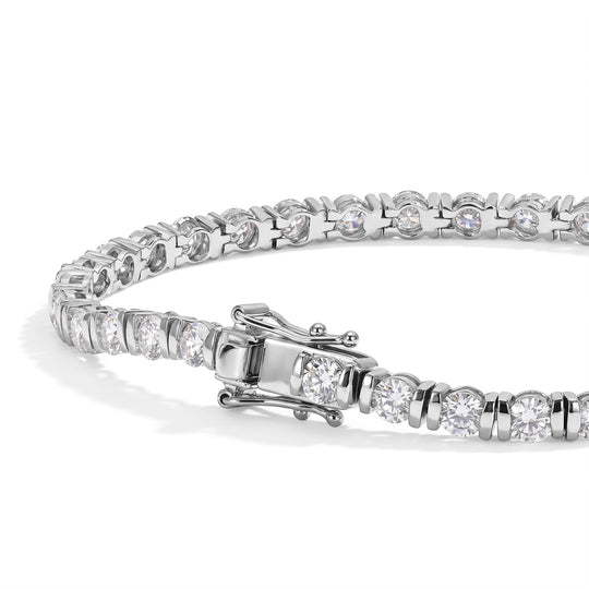 D'Joy Moissanit Armband ca. 20 cm 925 Silber Rhodiniert ca. 8,02 ct.