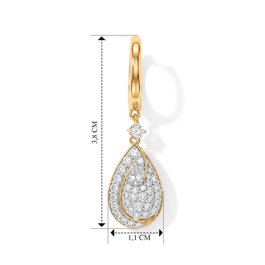LUXURIANT DIAMOND - Lab Grown Diamant SI-GH Ohrringe 925 Silber 750 Gelbgold vermeil ca. 1.49 ct
