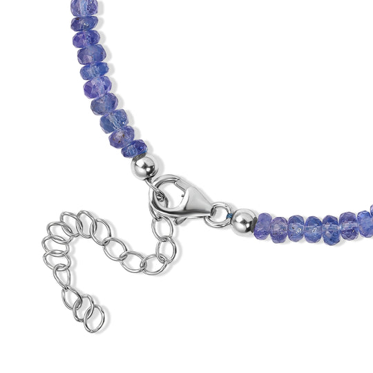 D'Joy AAA Tansanit Armband ca. 19 cm 925 Silber Rhodiniert ca. 36,50 ct.