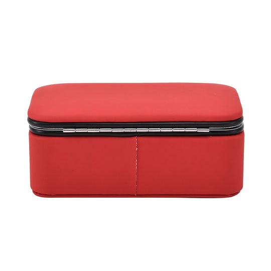 Schmuck-Organizer mit Anlaufschutz Futterung, 12x7.5x5 cm, Rot