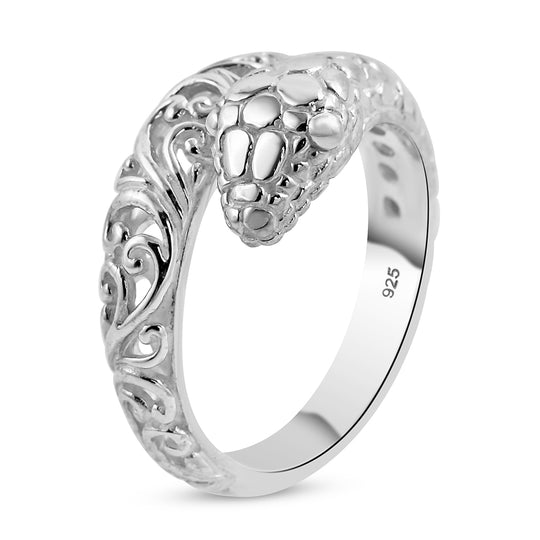 Royal Bali Kollektion - Schlangen-Ring, 925 Silber, (Größe 17.00) ca. 6,18g