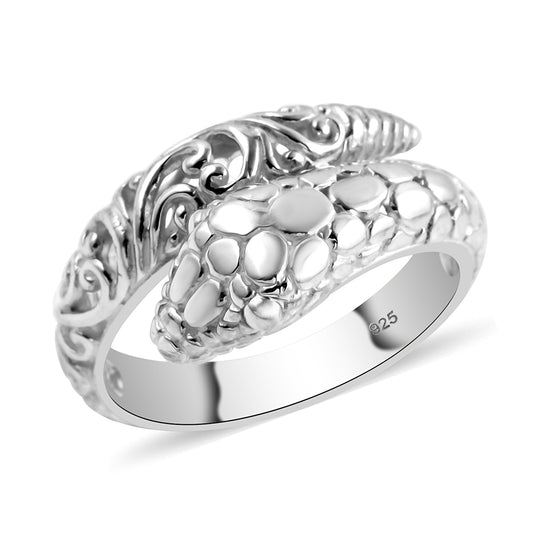 Royal Bali Kollektion - Schlangen-Ring, 925 Silber, (Größe 17.00) ca. 6,18g