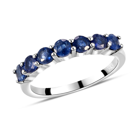 Masoala Saphir (Fissure gefüllt)-Ring, 925 Silber platiniert ca. 1.20 ct