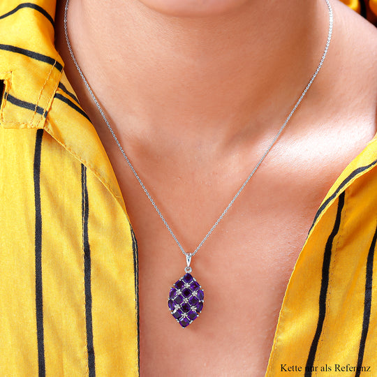 Afrikanischer Amethyst-Anhänger, 925 Silber platiniert ca. 3,59 ct