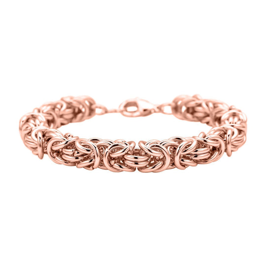 Byzantinische Königsarmband, Edelstahl, ca. 19 cm mit 3.75 cm extender, ca. 38.00g, Roséfarben