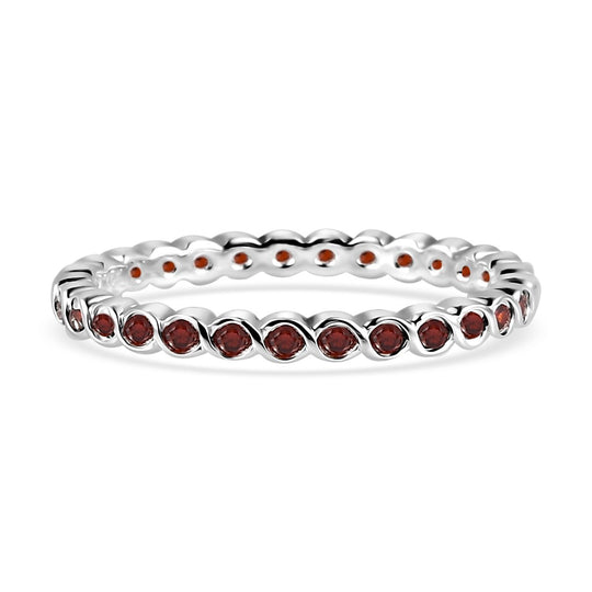 Granat Zirkonia Ring, 925 Silber ca. 0,84 ct