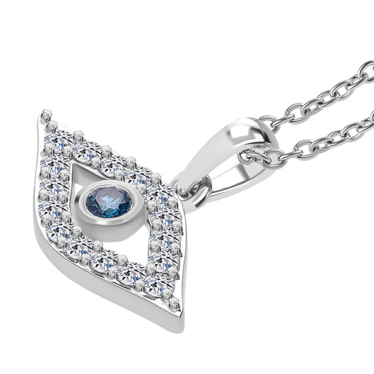 LUXURIANT SI Labor blaues Diamant und SI-GH weißes Labor Diamant Schmuckset