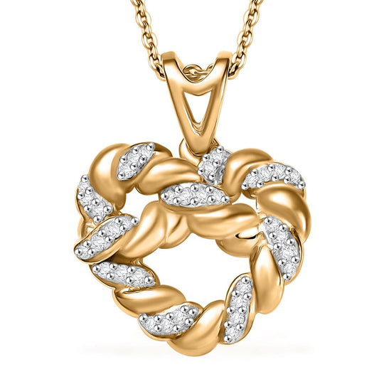 GP Amore Kollektion - 2er-Set weißer Diamant und blauer Saphir Anhänger mit 50cm Kette