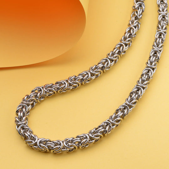 Byzantin 50cm Halskette und 19cm Armband in Silberton