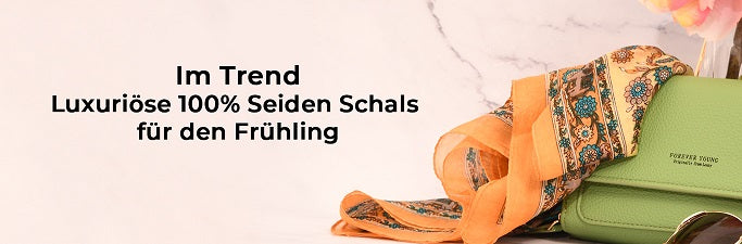 Im Trend: Entdecken Sie unsere 100% Seidenschals für den Frühling