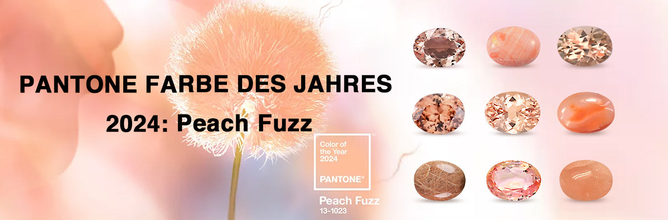 Peach Fuzz: Pantones Farbe des Jahres 2024 und ihre glanzvollen Edelsteinpartner