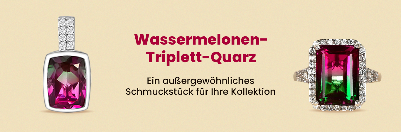 Wassermelonen-Triplett-Quarz