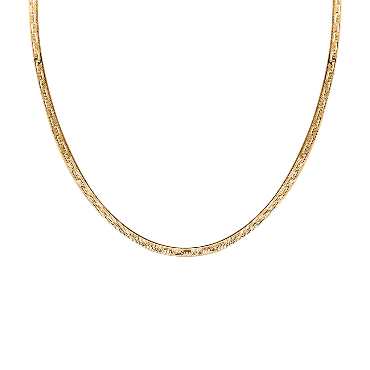Strukturiertes Fischgräten-Armband 18cm und Fischgrätenkette 43cm