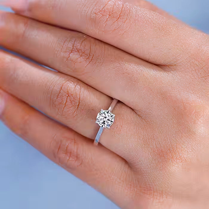 LUXURIANT DIAMOND- VS-EF Labor Diamant Anhänger und Ring in 585 Weißgold