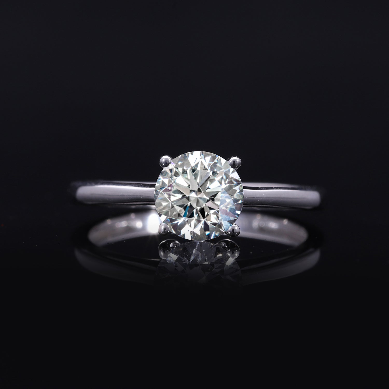 LUXURIANT DIAMOND- VS-EF Labor Diamant Anhänger und Ring in 585 Weißgold