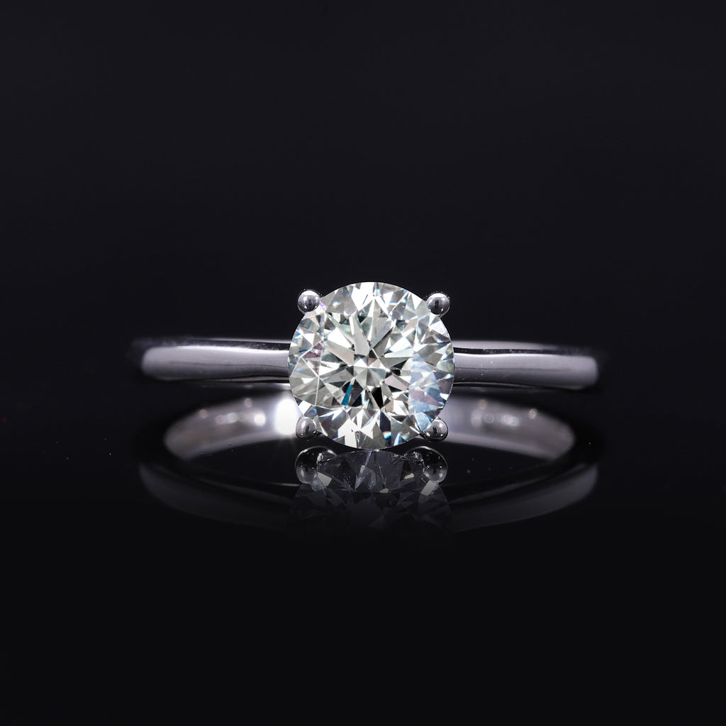 LUXURIANT DIAMOND- VS-EF Labor Diamant Anhänger und Ring in 585 Weißgold