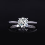 LUXURIANT DIAMOND- VS-EF Labor Diamant Anhänger und Ring in 585 Weißgold