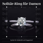 LUXURIANT DIAMOND- VS-EF Labor Diamant Anhänger und Ring in 585 Weißgold