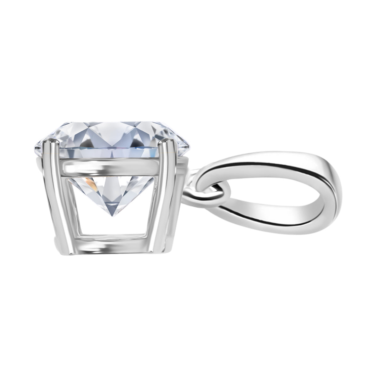 LUXURIANT DIAMOND- VS-EF Labor Diamant Anhänger und Ring in 585 Weißgold