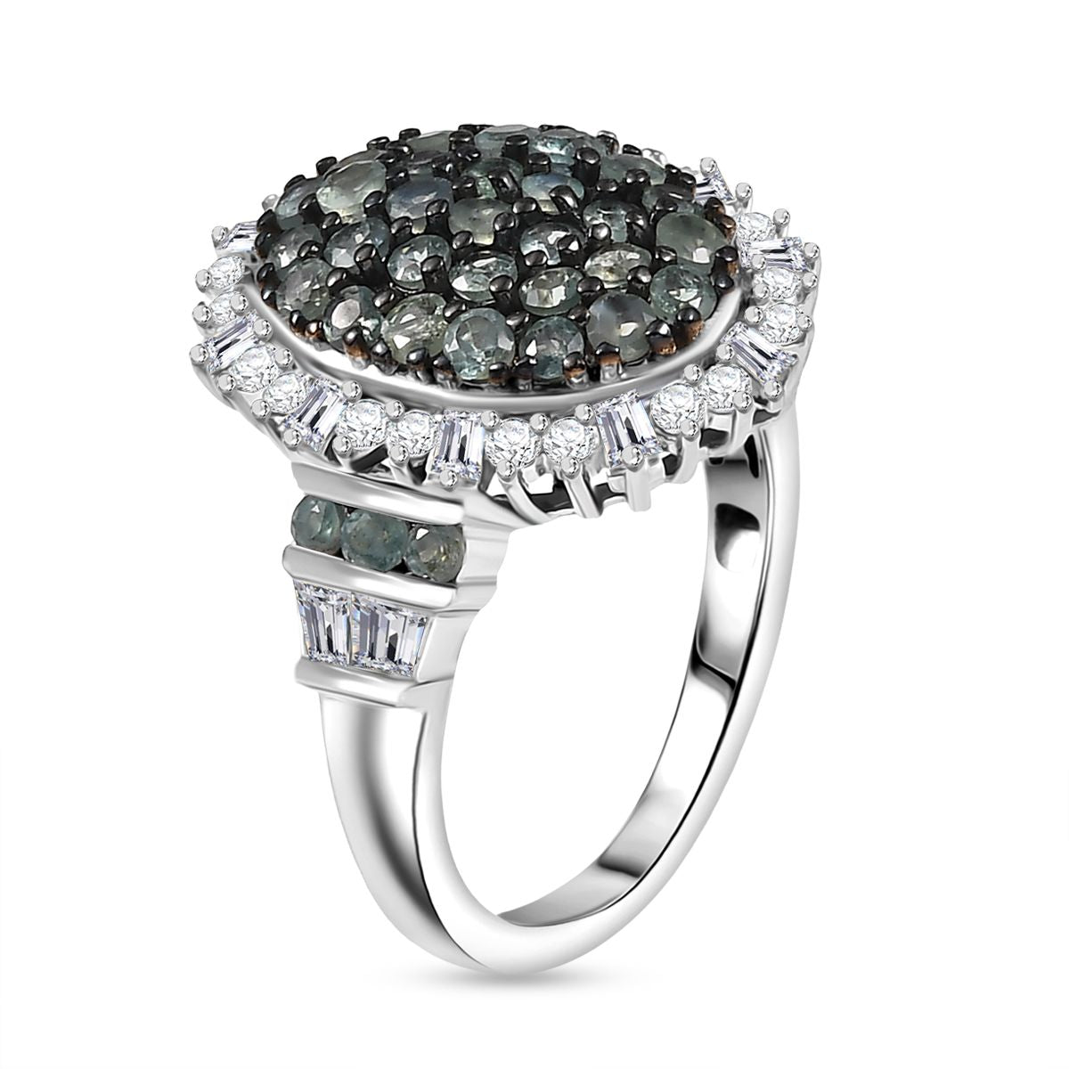 D’Joy Alexandrit und Moissanit Ring und Anhänger mit 50cm Kette