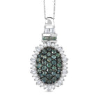 D’Joy Alexandrit und Moissanit Ring und Anhänger mit 50cm Kette