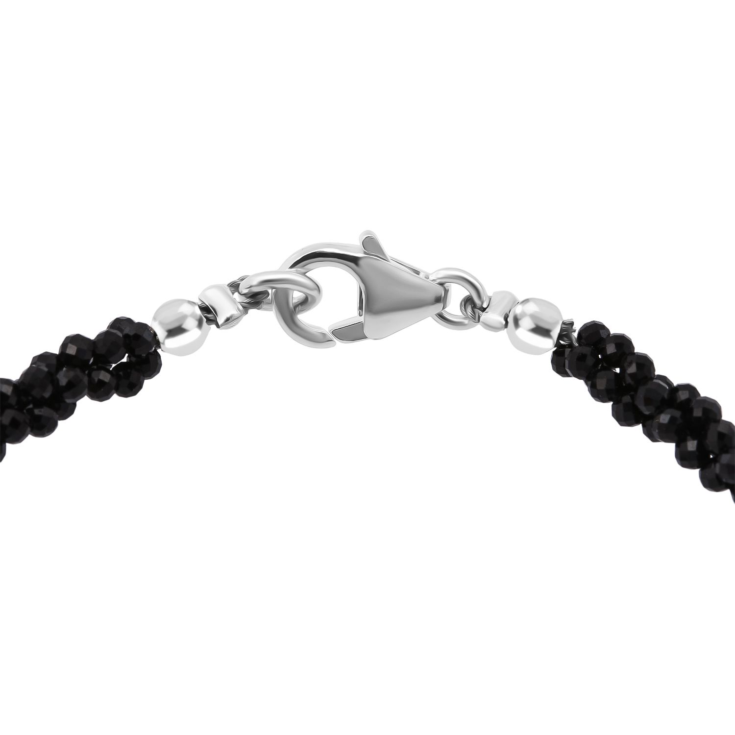 Schwarze Spinell 45cm Halskette und 19cm Armband