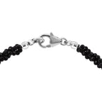 Schwarze Spinell 45cm Halskette und 19cm Armband