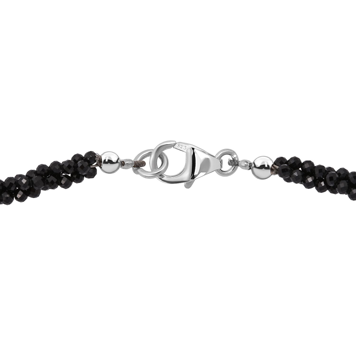 Schwarze Spinell 45cm Halskette und 19cm Armband