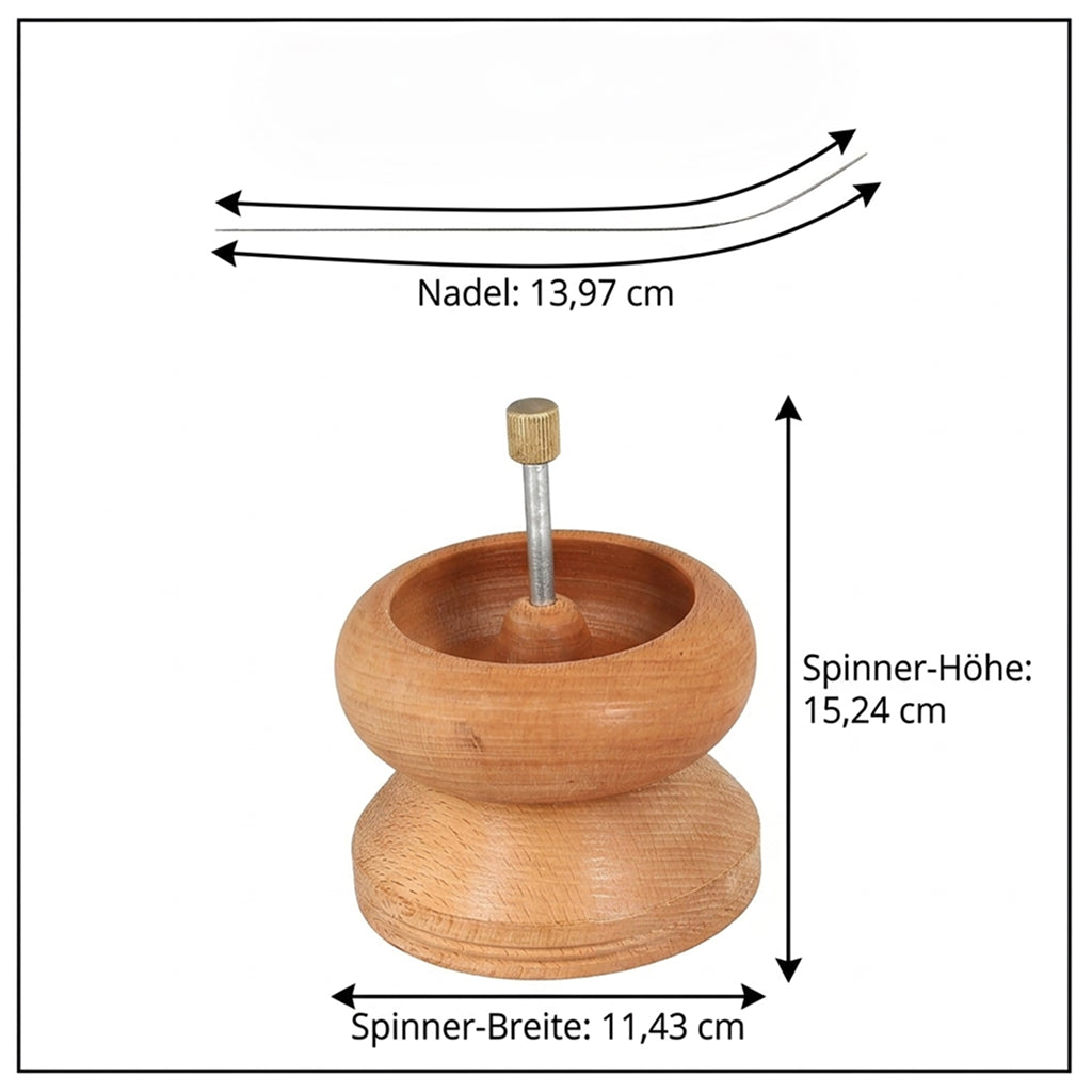 Manuelles Perlenfädelgerät aus Kiefernholz mit Holzschale, 345,00g
