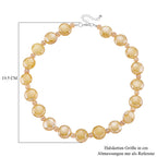 Champagner Glas-Perlen 53,25cm Halskette und flexibles Armband im Murano-Stil