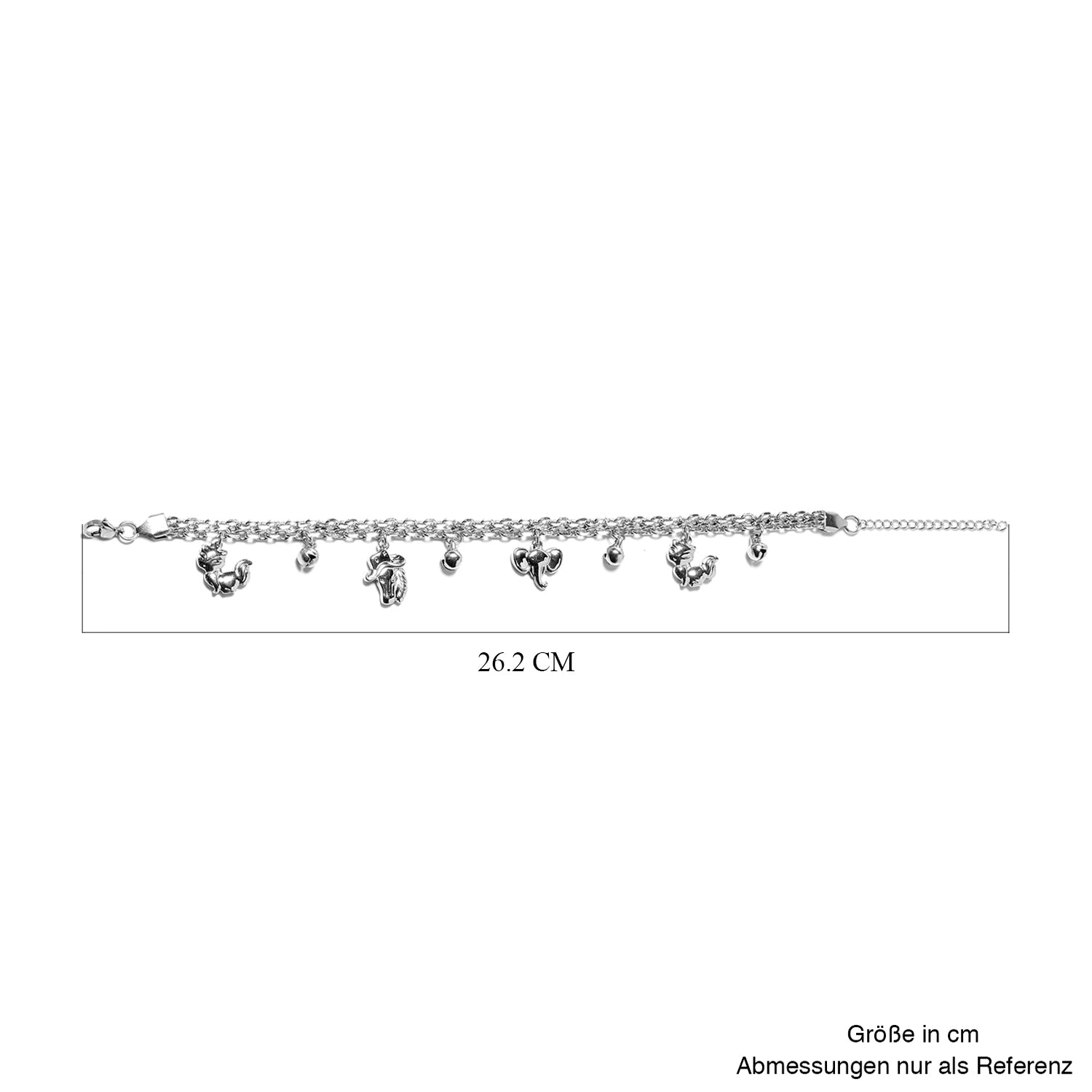 Schlichtes Schmuck Armband/Fußkette ca.23 cm Edelstahl