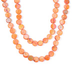 Orange Harz Muschel Halskette  ca. 424.10 ct