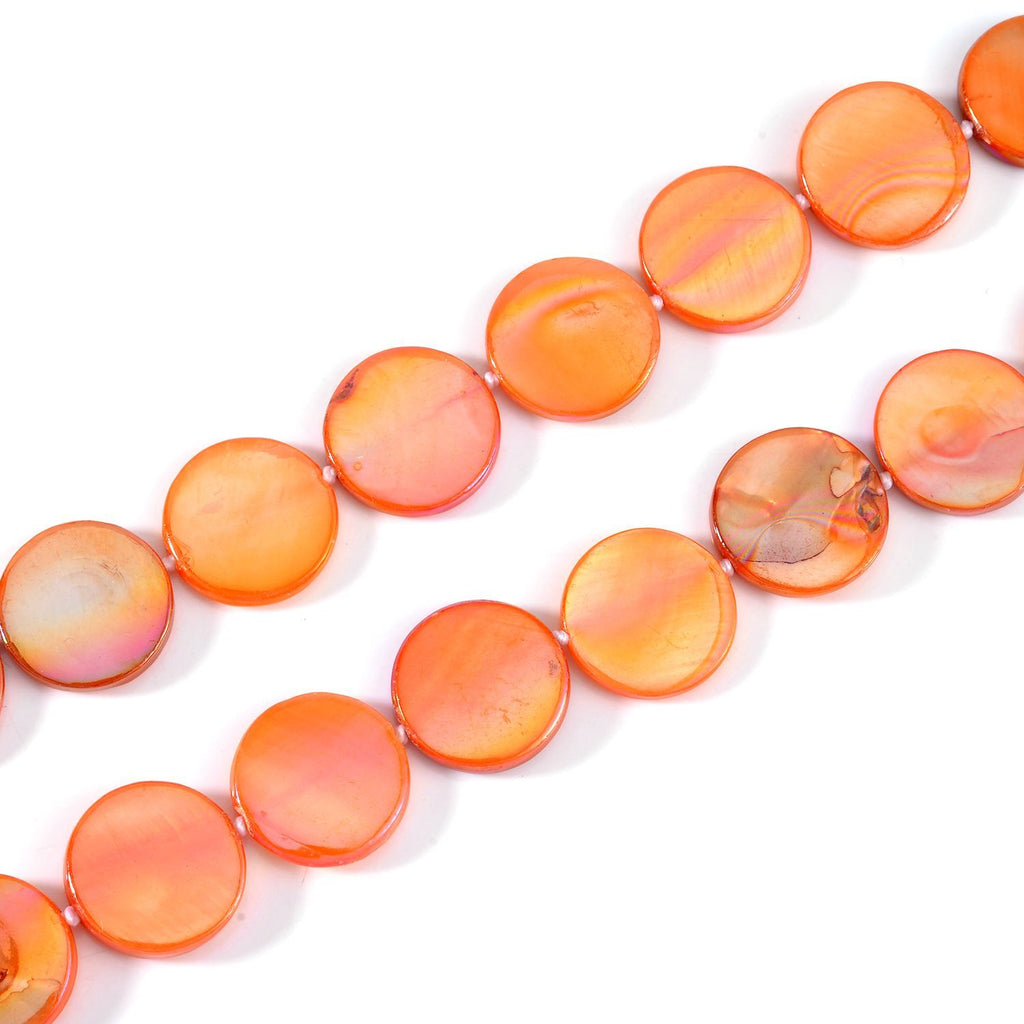 Orange Harz Muschel Halskette  ca. 424.10 ct