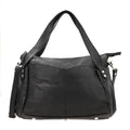 100% Echtleder Weekender Reisetasche mit RFID-Schutz, Schwarz