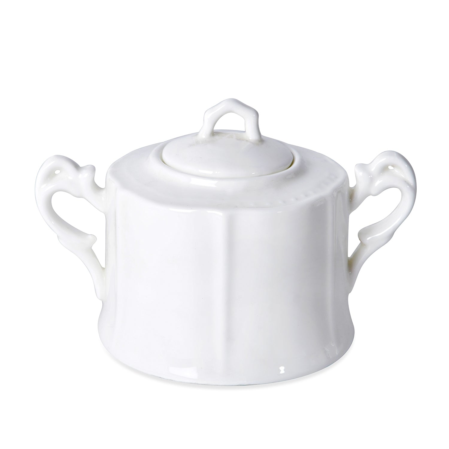 22 teiliges Porzellan geprägtes Tee-Set, 6 Tassen, 6 Teller, 7 Löffel, 1 Teekanne, 1 Zucker, 1 Milch