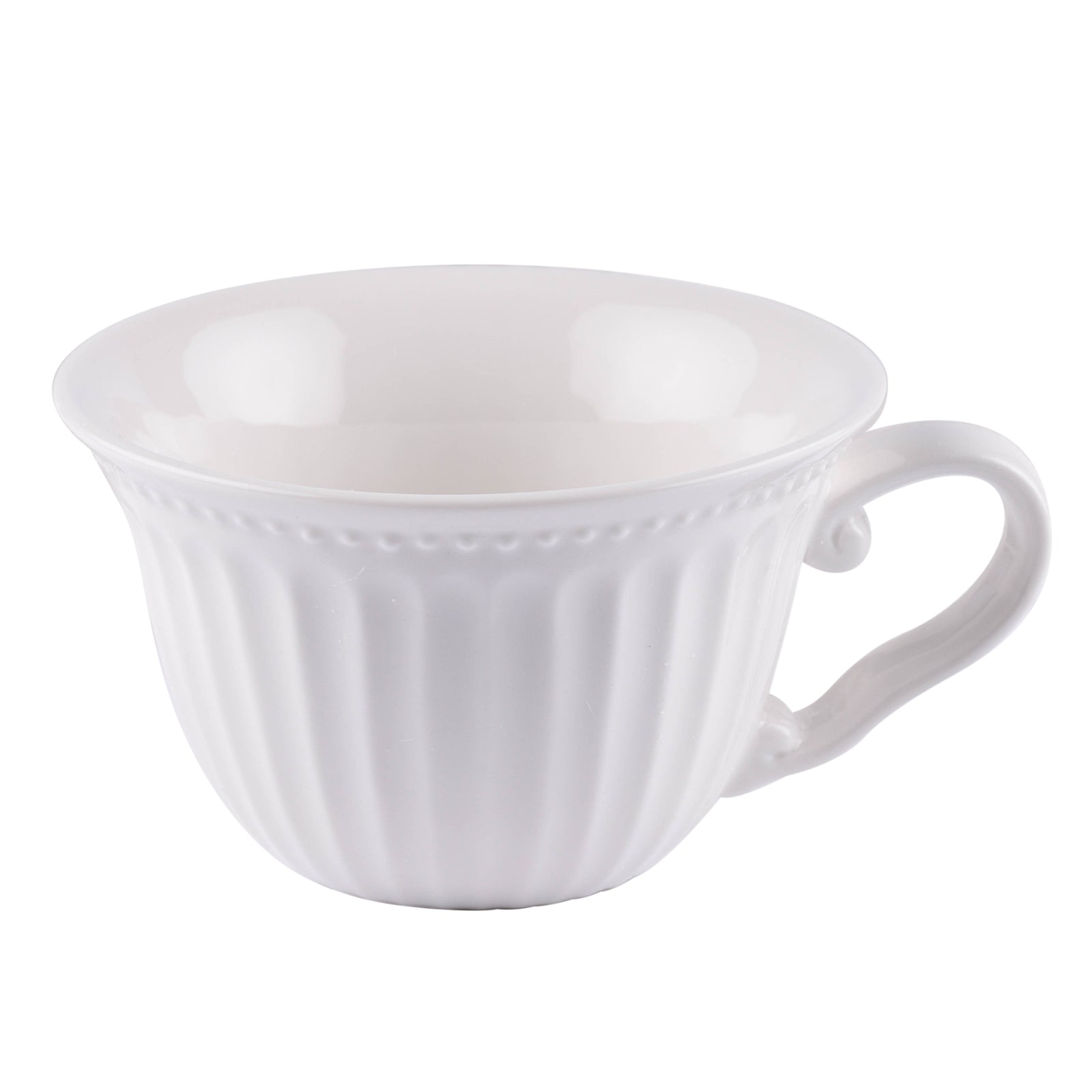 22 teiliges Porzellan Tee Set, 6 Tassen, 6 Teller, 7 Löffel, 1 Teekanne, 1 Zucker, 1 Milch