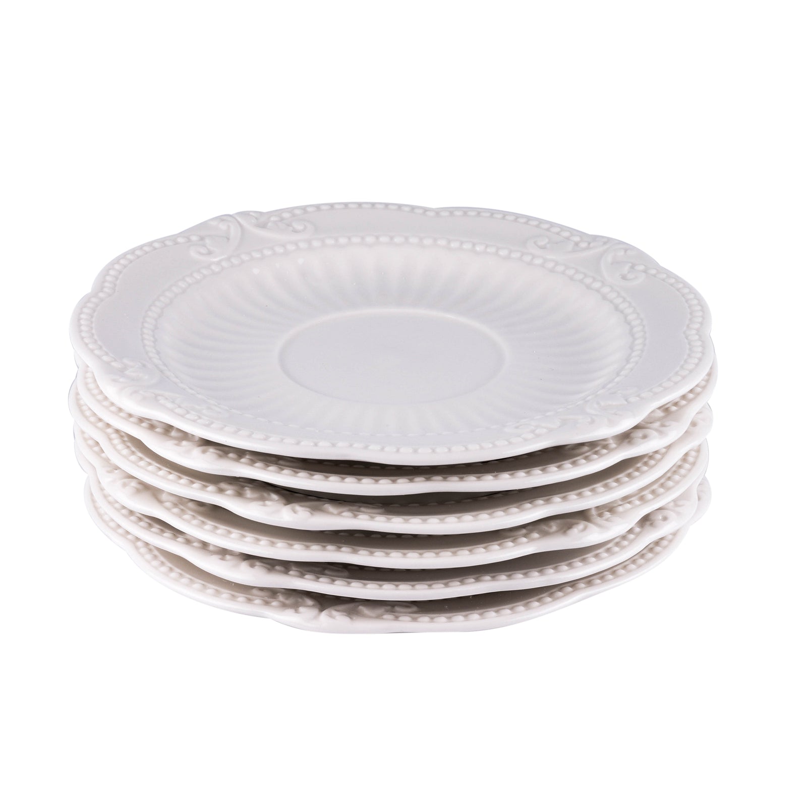 22 teiliges Porzellan Tee Set, 6 Tassen, 6 Teller, 7 Löffel, 1 Teekanne, 1 Zucker, 1 Milch