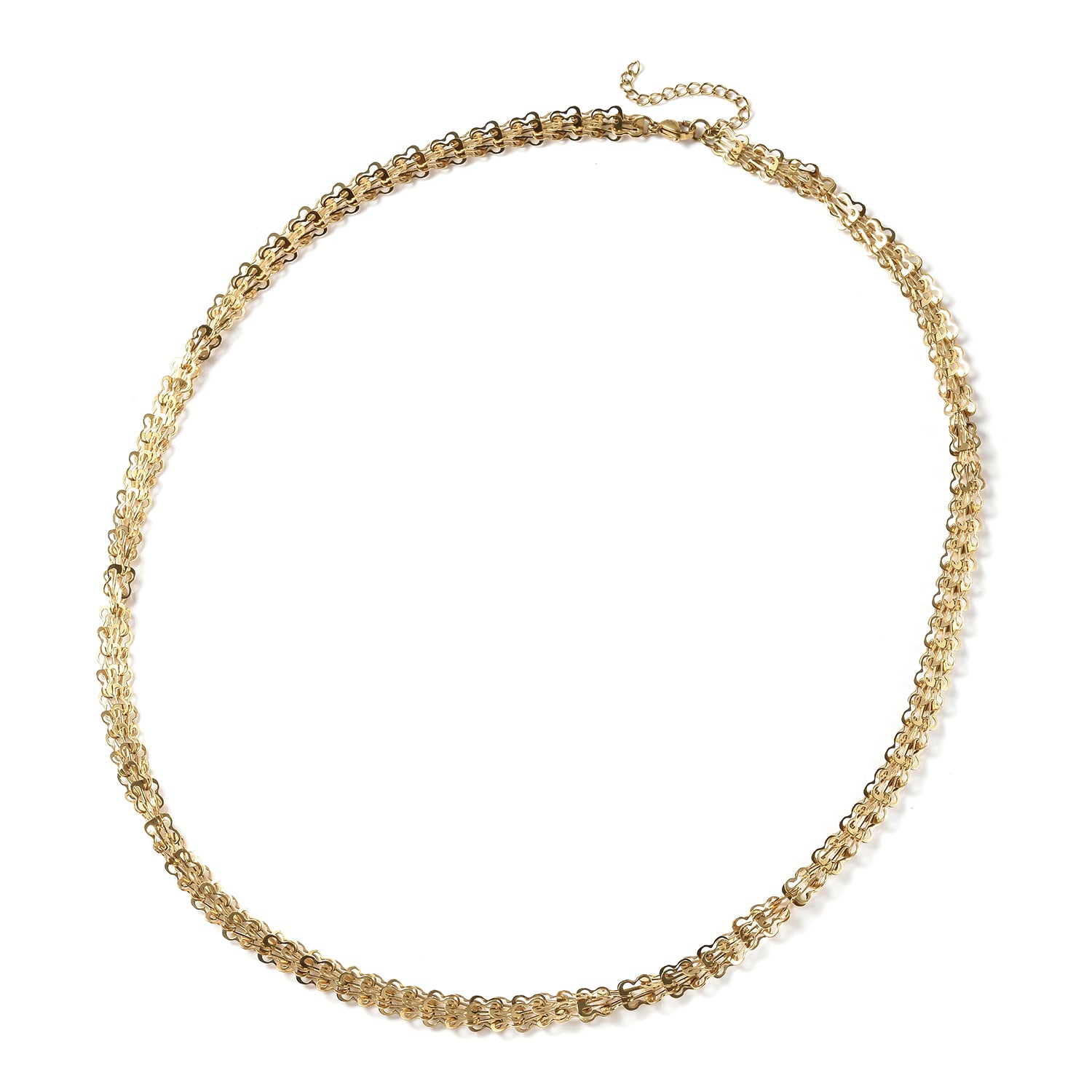 Halskette, ca. 60+5 cm in 316L Edelstahl , goldfarben
