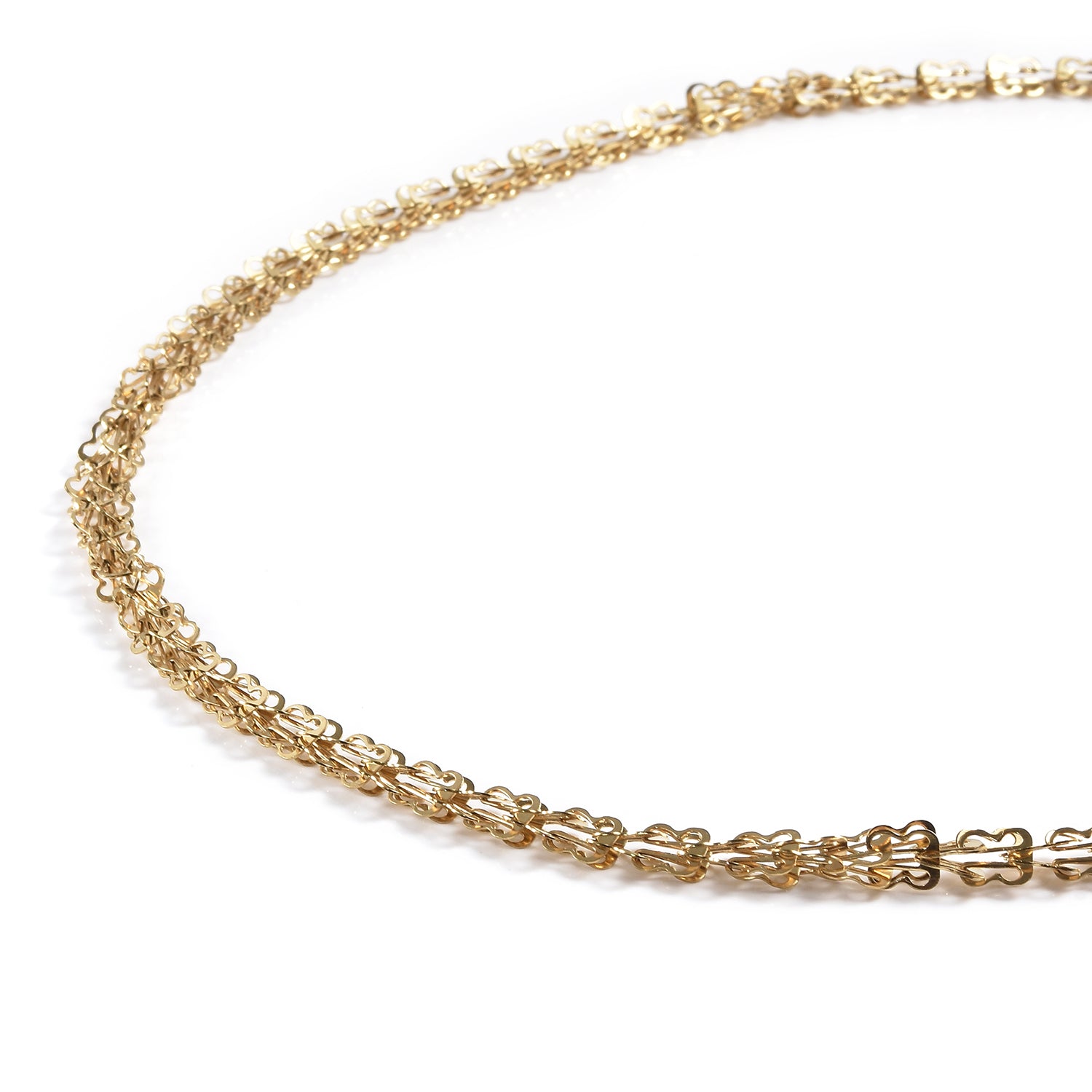 Halskette, ca. 60+5 cm in 316L Edelstahl , goldfarben