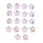 9 Paar Ohrstopper Set, 925 Silber Kern mit Silikon Blüte, rhodiniert vergoldet rosévergoldet
