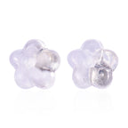 9 Paar Ohrstopper Set, 925 Silber Kern mit Silikon Blüte, rhodiniert vergoldet rosévergoldet