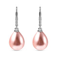 Rosa Muschelkernperle Ohrringe 925 Silber rhodiniert 